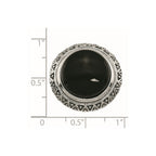 Stainless Steel Black Glass w/Textured Edge Ring