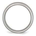 Chisel Stainless Steel Polished with Black Carbon Fiber Inlay 8mm Band