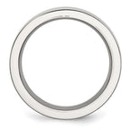 Stainless Steel Base with Polished Black Ceramic Center Band