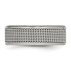Stainless Steel Base with Steel Mesh Center 8mm Band