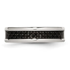 Chisel Stainless Steel Polished with Black Carbon Fiber Inlay 6mm Band