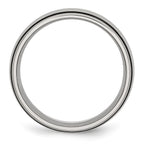 Chisel Stainless Steel Brushed with Black Rubber 8mm Band