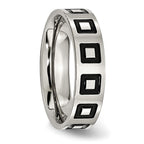 Stainless Steel Enameled Flat 6mm Polished Band