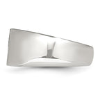 Chisel Stainless Steel Brushed and Polished with 14K Gold Stripe Signet Ring