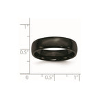 Chisel Stainless Steel Polished Black IP-plated 6mm Band