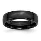 Chisel Stainless Steel Polished Black IP-plated 6mm Band