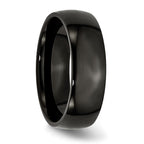 Chisel Stainless Steel Polished Black IP-plated 7mm Band