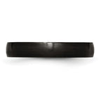 Chisel Stainless Steel Brushed Black IP-plated 4mm Band