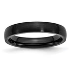 Chisel Stainless Steel Brushed Black IP-plated 4mm Band