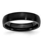 Chisel Stainless Steel Brushed Black IP-plated 5mm Band