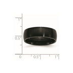 Chisel Stainless Steel Brushed Black IP-plated 7mm Band