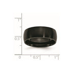 Chisel Stainless Steel Brushed Black IP-plated 8mm Band