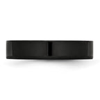 Chisel Stainless Steel Polished Black IP-plated 5mm Flat Band