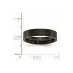 Chisel Stainless Steel Brushed Black IP-plated 5mm Flat Band