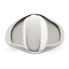 Stainless Steel Polished Oval Signet Ring