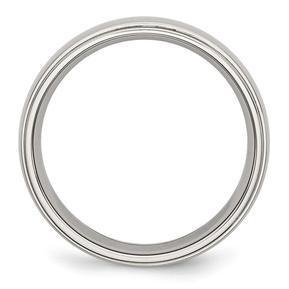 Chisel Stainless Steel Polished 6mm Ridged Edge Band
