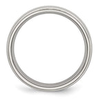 Chisel Stainless Steel Polished 6mm Ridged Edge Band