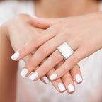 Stainless Steel Polished Square Ring