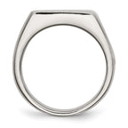 Chisel Stainless Steel Polished Signet Ring