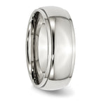 Chisel Stainless Steel Polished 8mm Ridged Edge Band