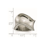 Stainless Steel Polished Wave Ring