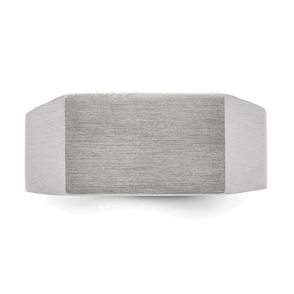Chisel Stainless Steel Brushed and Polished Signet Ring
