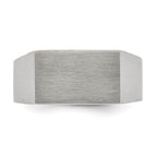 Chisel Stainless Steel Brushed and Polished Signet Ring