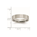 Chisel Stainless Steel Brushed 5mm Flat Band
