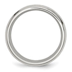 Stainless Steel Polished Yellow IP w/Carbon Fiber Inlay Cross 8mm Band