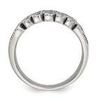 Chisel Stainless Steel Antiqued and Polished Marcasite Ring