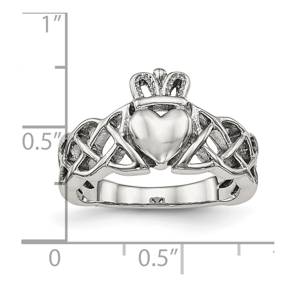 Chisel Stainless Steel Polished Claddagh Ring