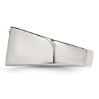Stainless Steel Polished w/CZ Signet Ring