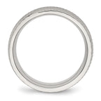 Stainless Steel Polished and Textured 8mm Band