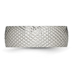 Stainless Steel Polished and Textured 8mm Band