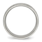 Stainless Steel Polished Diamond Cut 8mm Band