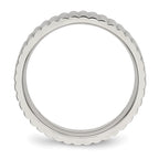 Stainless Steel Polished and Textured 6mm Band