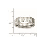 Stainless Steel Polished and Textured 6mm Band