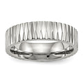 Stainless Steel Polished and Textured 6mm Band
