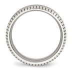 Chisel Stainless Steel Polished and Textured 7mm Grooved Band