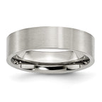 Chisel Stainless Steel Brushed 6mm Flat Band