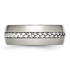 Chisel Stainless Steel Brushed and Polished Braided 8mm Band