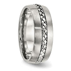 Chisel Stainless Steel Brushed and Polished Braided 8mm Band