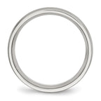 Chisel Stainless Steel Brushed with CZ Half Round 5.5mm Band