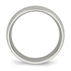 Chisel Stainless Steel Brushed and Polished 6.5mm Grooved Band