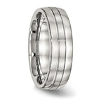 Chisel Stainless Steel Brushed and Polished 6.5mm Grooved Band