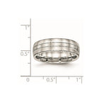 Chisel Stainless Steel Brushed and Polished 6.5mm Grooved Band
