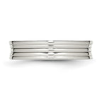 Stainless Steel Polished Ridged 5mm Band