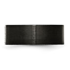 Chisel Stainless Steel Brushed Black IP-plated with CZ 8mm Flat