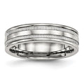 Stainless Steel Polished 6mm Grooved Band