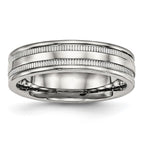 Stainless Steel Polished 6mm Grooved Band
